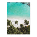 Axyaa Seaside Coconut Tree Canvas Painting: Nordic Beach Wall Art Print