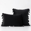 Black Tassel Pillowcases by Axyaa - Velvet Holiday Home Decoration Gift
