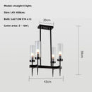 Axyaa Gold Metal Glass Pendant Light with LED, Chain Hanging Lamp for Modern Living Room