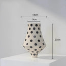 Axyaa Polka Dot Ceramic Vase Pot Home Decor Handicrafts Flower Arrangement Accessory