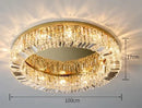 Axyaa Crystal LED Ceiling Chandelier, Modern Gold/Silver Light for Living Room, Bedroom, Hotel Hall