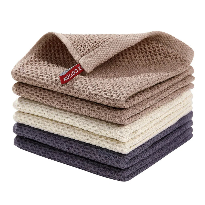 Axyaa Cotton Kitchen Towel Set: Absorbent, Quick Dry & Soft Dishcloths