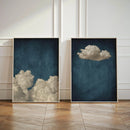 Sage Green Cloud Art Canvas Print for Modern Home Decor by Axyaa