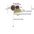 Axyaa LED Wall Light Cream Glass White Ceramic Bedside Lamp