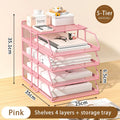 Axyaa Desk Organizer Stackable Tray - Black, 5-Tier File Holder for Office Paper Organization