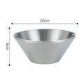 Axyaa Double Layer V-Shaped Stainless Steel Salad Bowl Soup Bowls