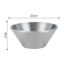 Axyaa Double Layer V-Shaped Stainless Steel Salad Bowl Soup Bowls