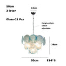 Axyaa Glass LED Pendant Light: Art Dimming for Bedroom & Living Room