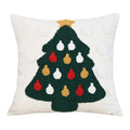 Nordic Circle Tufted Christmas Tree Pillowcase Cojines by Axyaa