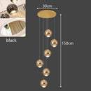 Axyaa Stair Chandelier: Modern LED Indoor Ceiling Pendant Light for Living Room