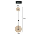 Axyaa Round Natural Stone Wall Lamp - Interior Bedroom Home Decor