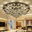 Axyaa Modern Luxury Dimmable LED Chandelier K9 Cristal Ceiling Lighting Chrome Fixtures