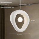 Axyaa White Wabi Sabi Chandelier, LED Nordic Pendant Lights for Dining Room