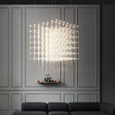 Axyaa Chrome Square LED Pendant Lamp - Stainless Steel - Adjustable Cord - Modern Lighting