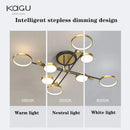 Axyaa LED Gold Frame Chandelier: Modern Lighting for Living Room & Bedroom