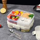 Axyaa Divided Bento Lunch Box | Portable & Leak-proof | Microwave Safe