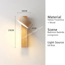 Axyaa Wabi Sabi Yellow Travertine Wall Lamp - LED Wood Stone Lights