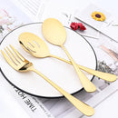 Axyaa 7Pcs Gold Stainless Steel Cutlery Set Kitchen Tableware