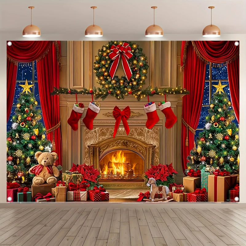 Festive Christmas Decoration Background Cloth for Axyaa Home Décor