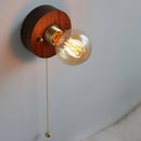 Axyaa Nordic LED Walnut Wood Wall Lamp for Modern Interior Design Home Lighting