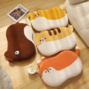 Axyaa Super Soft Memory Cotton Cat Belly Pillow with Pillow Core
