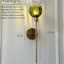 Axyaa Floral Glass Wall Sconce: LED Bedroom/Living Room Lamp