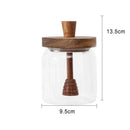 Axyaa Glass Sealed Honey Bottle with Wooden Cover and Mixing Rod