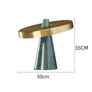 Axyaa European Metal Desk Lamp with Green Marble Accent