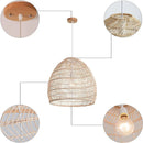 Axyaa Hand-woven Rattan Pendant Light - New Chinese Style Living Room Dining Luminaire