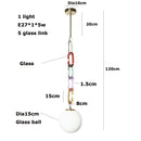 Axyaa Glass Bubble LED Pendant Light: Retro Wabi Sabi Style Necklace Lamp