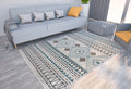 Axyaa Geometric Print Carpet for Boho Home Decor
