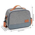 Axyaa Portable Gray Lunch Tote: Insulated Oxford Cooler Bag for Work, School, Picnics