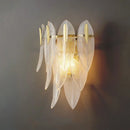 Axyaa Modern Luxury Feather Leaves LED Wall Lamp for Bedroom and Living Room
