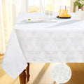 Axyaa Jacquard Leaf Flower Polyester Tablecloth Grey