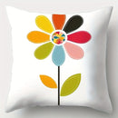 Axyaa Modern Floral Throw Pillow Covers Set - 17.7"x17.7" Vibrant Polyester Cushion Cases