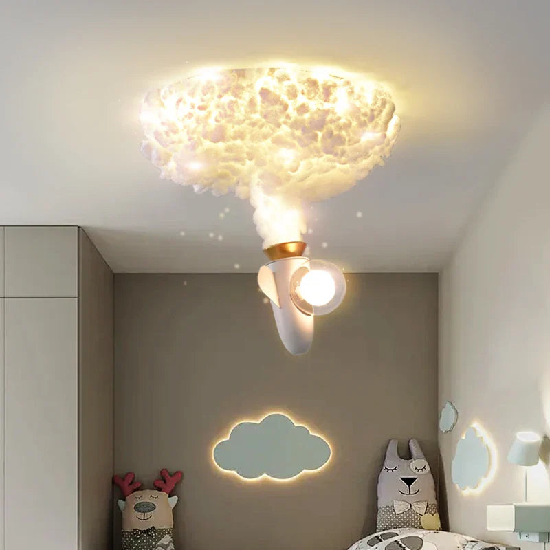 Axya Rocket Astronaut Cloud LED Ceiling Light for Kids Bedroom & Study