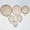 Rattan Grass Weaving Wall Decor, Moroccan Style, Axyaa Livingroom Bedroom Background