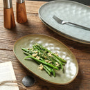 Axyaa Oval Sashimi Plate, High-End Ceramic Tableware for Fish Barbecue