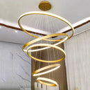 Axyaa Crystal Chandelier Stair Pendant Light Modern Home Decor Living Room Interior Lighting