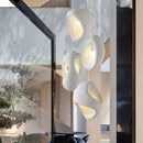 Axyaa Nordic Villa Resin Pendant Chandelier - Wabi-sabi Style Irregular E27 Staircase Lamp