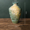 Axyaa Retro Chinese-style Porcelain Flower Vase Set - Earthenware & Kiln-transformed Accessories