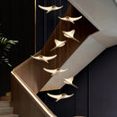 Axyaa LED Luxury Chandelier for Living Room, Large Acrylic Design for Villa Stairway