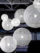 Axyaa Hemp Rattan Weave LED Pendant Lights | Nordic Spherical Chandeliers for Home Decor