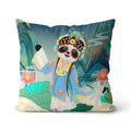 Axyaa Panda Print Cushion Cover - Super Soft Chinese Style Pillowcase - Home Decor Pillow