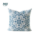 Axyaa Vintage Floral Jacquard Geometric Pillow Cover 45x45cm Home Bedroom Living Room