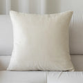 Axyaa Beige Yarn-Dyed Sofa Pillow Cover: 45X45 Headboard Cushion for Stylish Living Room