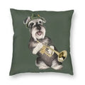 Axyaa Miniature Schnauzer Dog Cartoon Cushion Cover for Sofa - Puppy Lover's Nordic Pillow