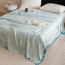 Axyaa Bamboo Fiber Jacquard Double-layer Gauze Cold Blanket Towel Quilt
