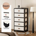 Axyaa 13.8 Inch Drawer Storage Cabinet, 3-6 Tier, Large Capacity, Multi-Color Options