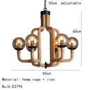 Axyaa Rope LED Pendant Chandelier: Stylish Lighting Fixture for Restaurants, Shops, and Hotels